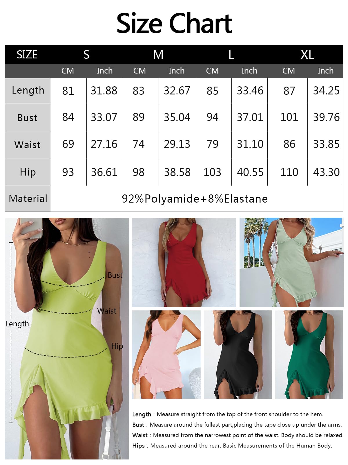 Women Sleeveless Sexy V Neck Bodycon Mini Dress Summer Side Slit Mesh Irregular Ruffle Hem Backless Short Dress