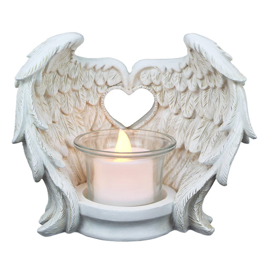 LED Angel Wings Tealight Decor (LED Tea Light and Cup Included)