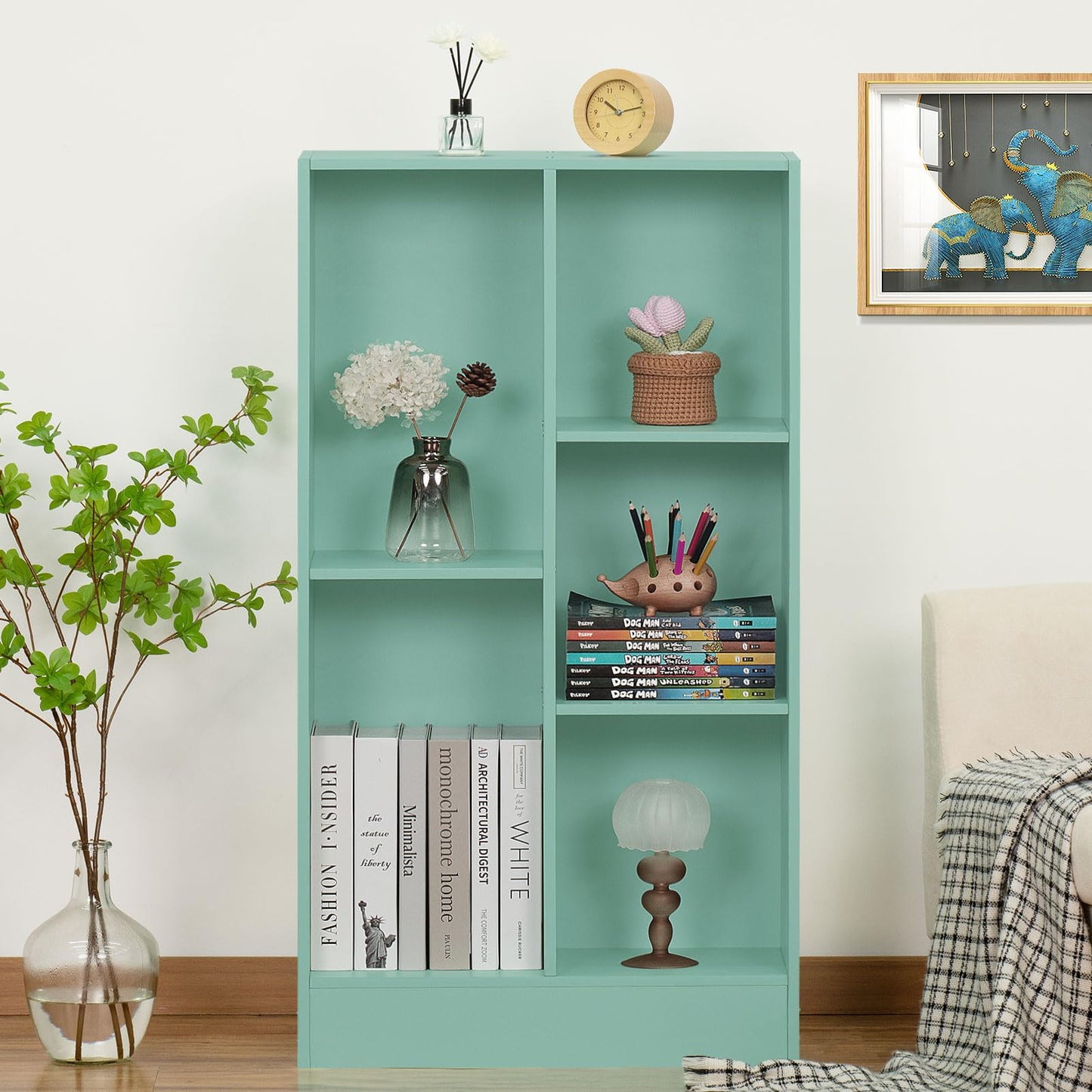 Modern Bookshelf - Large Freestanding Open