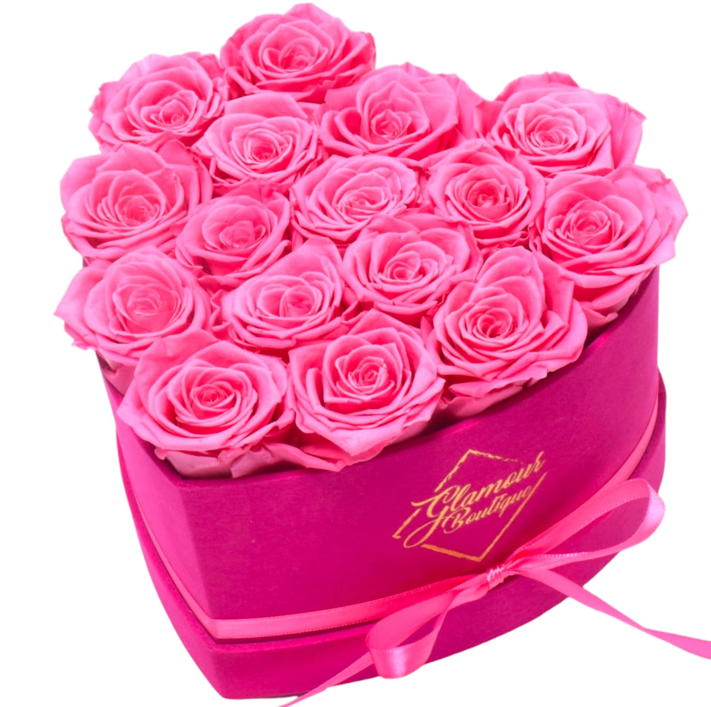 Forever Heart Shape Box - Preserved Roses