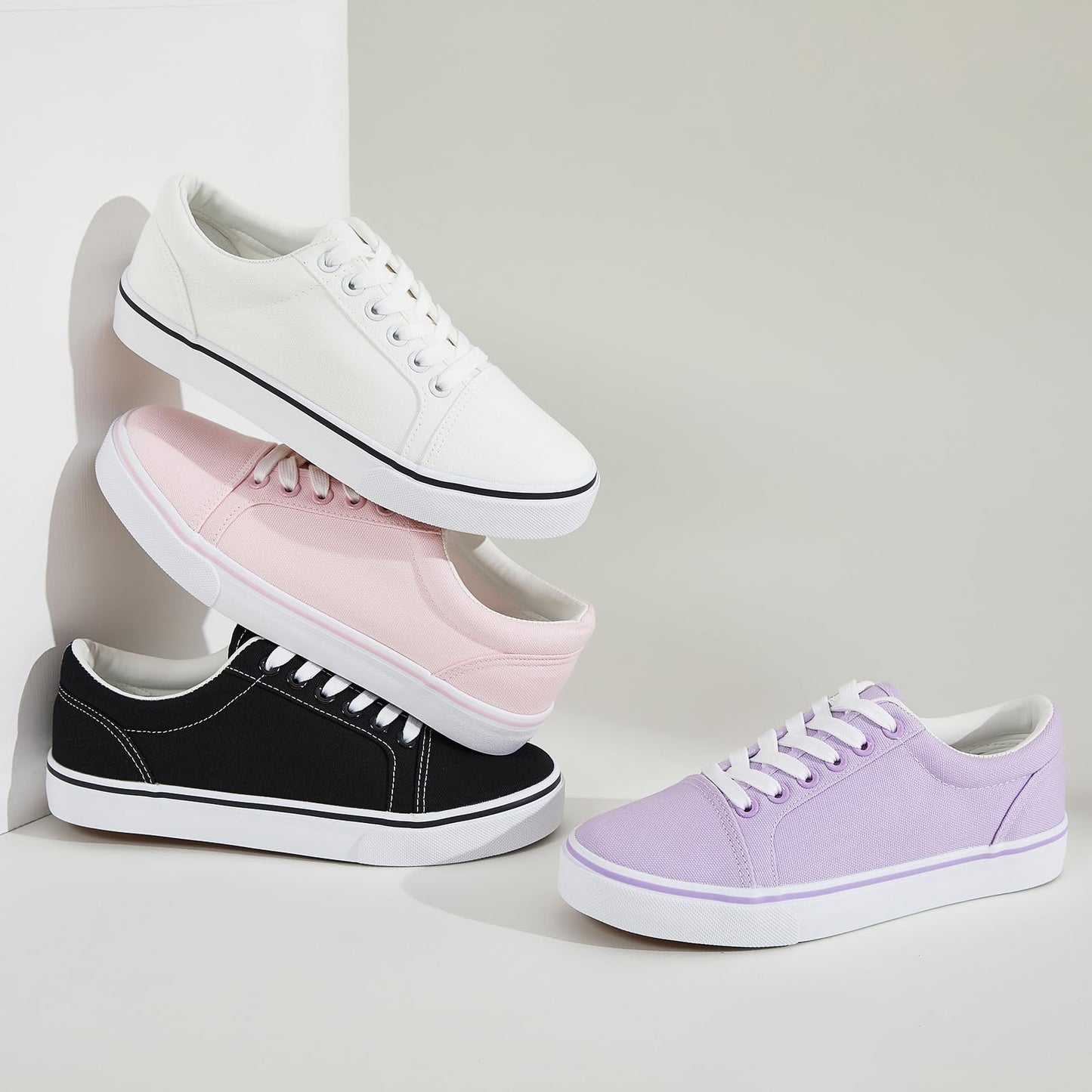 Women Canvas Sneakers -  Casual Shoes Low Top Comfortable Tennis Shoes