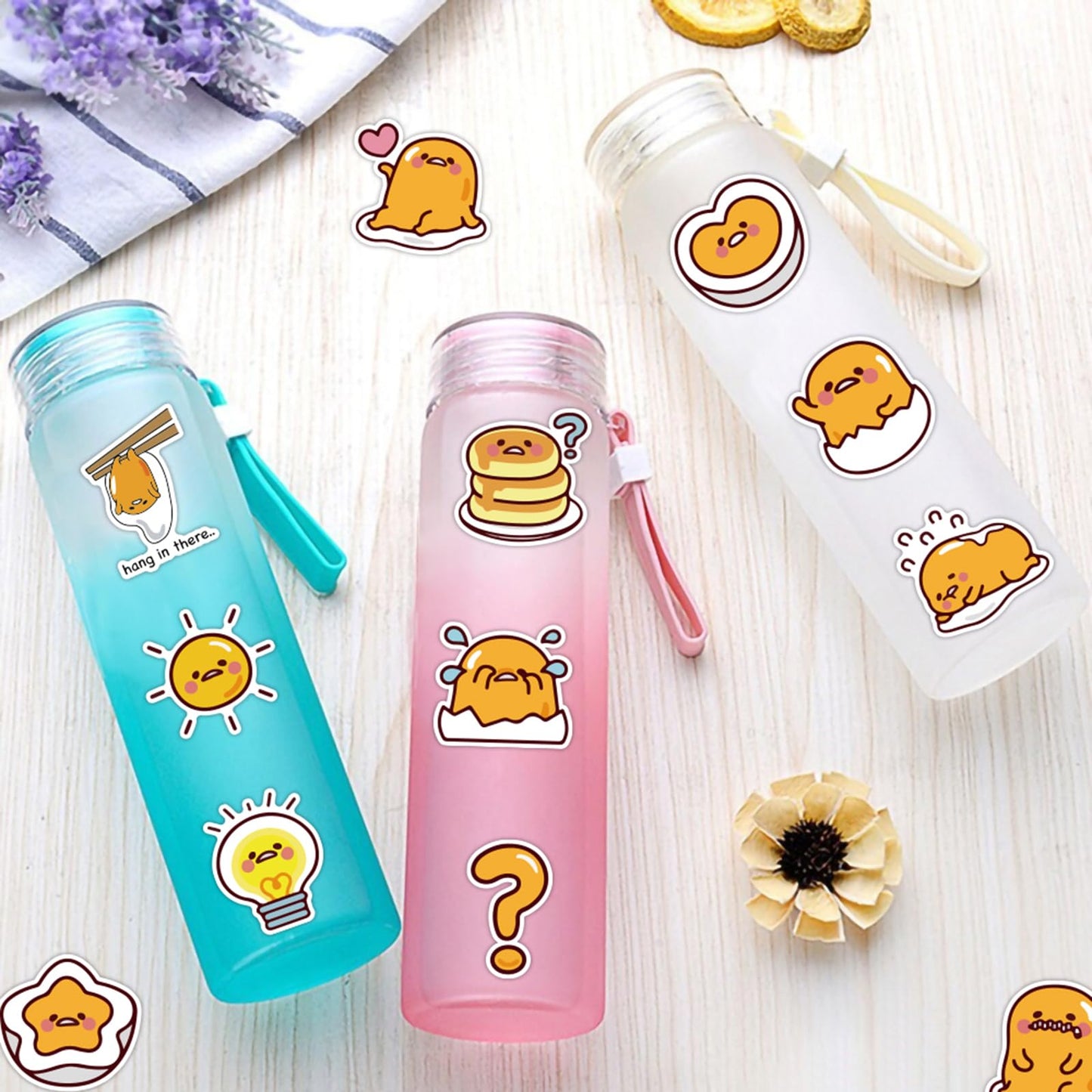 Kawaii Stickers, 50pcs Cute Cartoon Waterproof Vinyl Decal