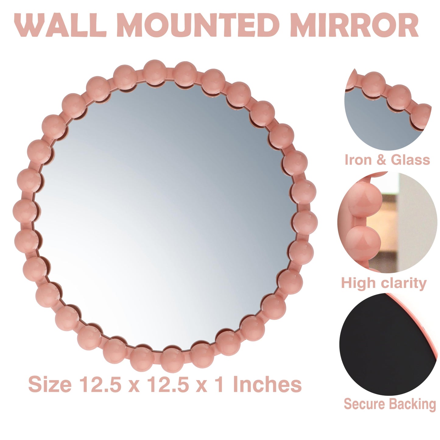 Wall Maunted Mirror, Metal Frame