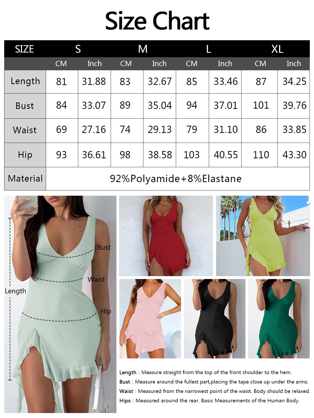 Women Sleeveless Sexy V Neck Bodycon Mini Dress Summer Side Slit Mesh Irregular Ruffle Hem Backless Short Dress