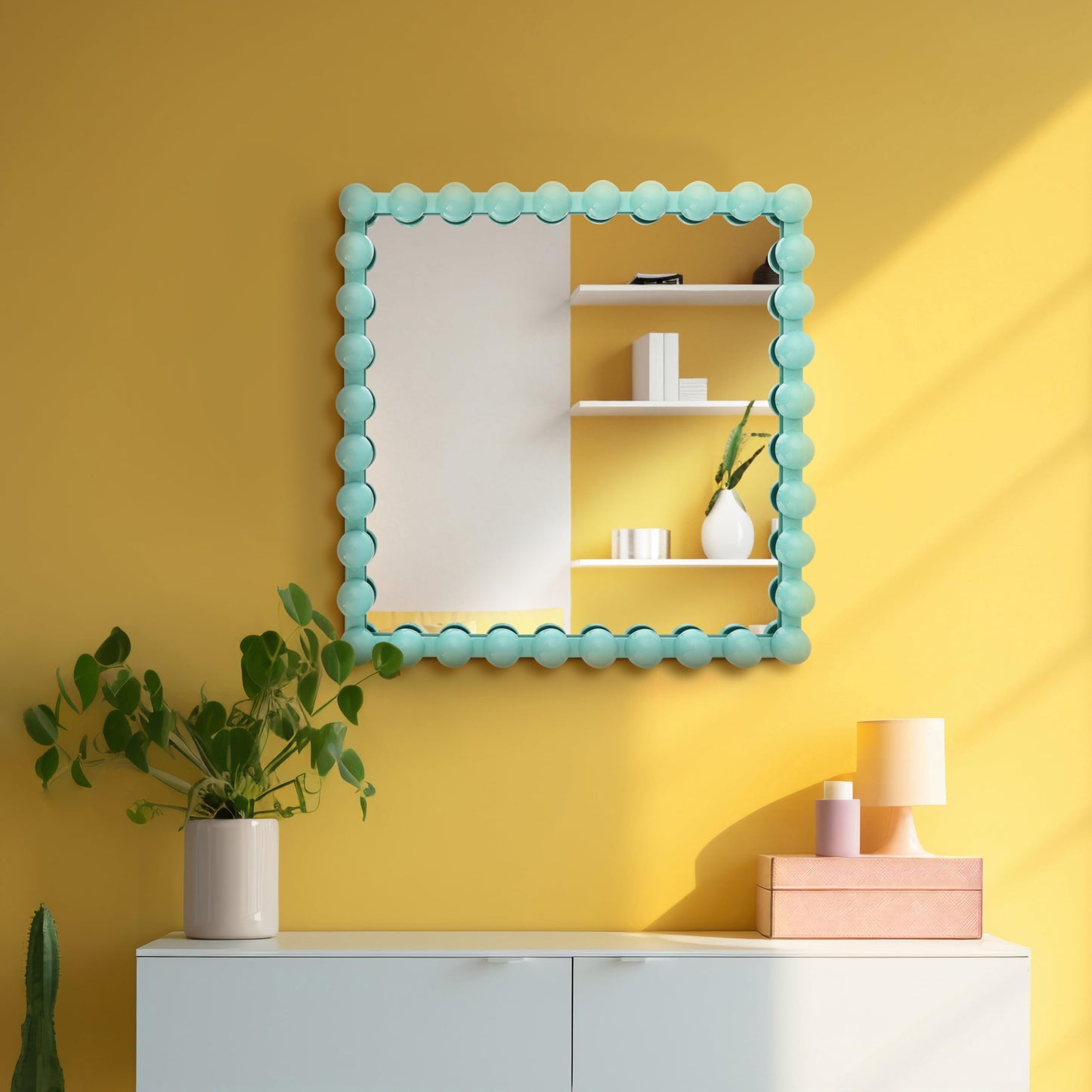 Wall Maunted Mirror, Metal Frame