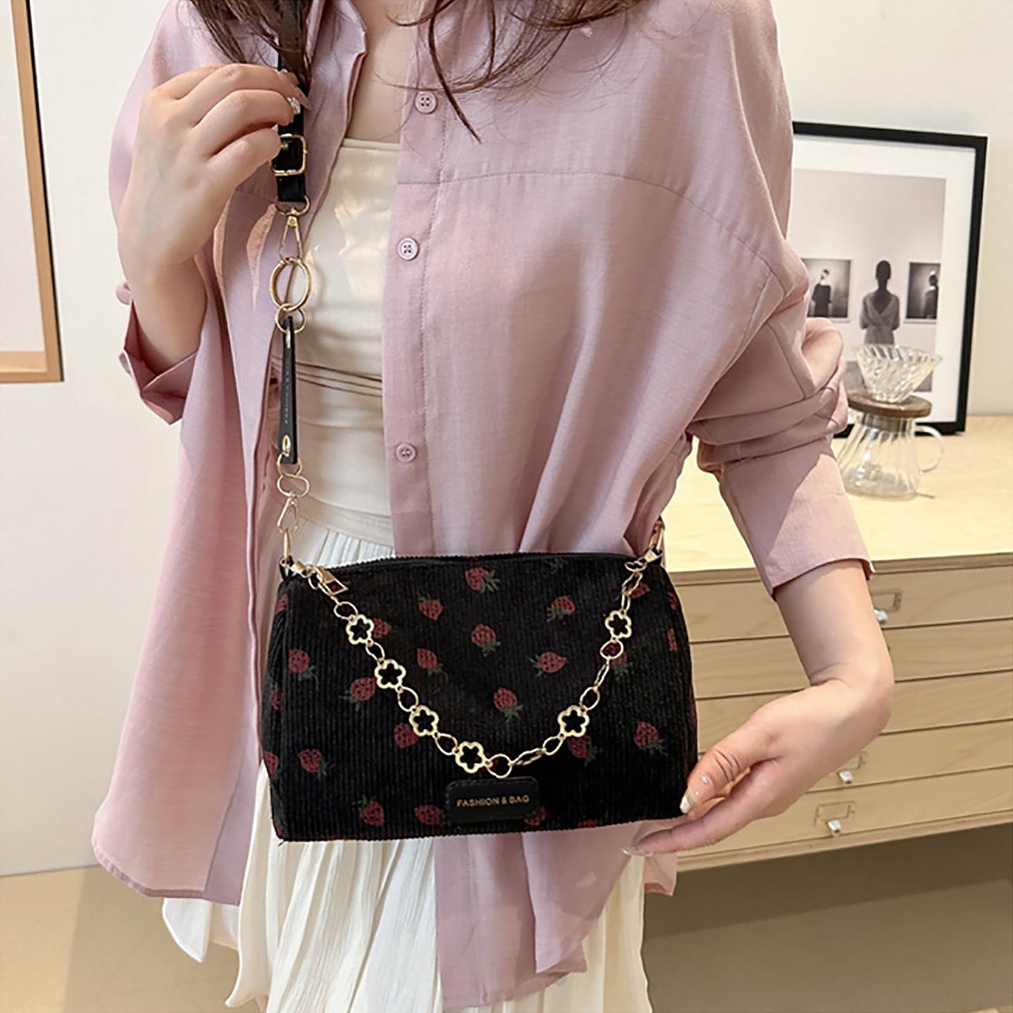 Cute Crossbody Bag - Chain Aesthetic Handbags Travel Bags