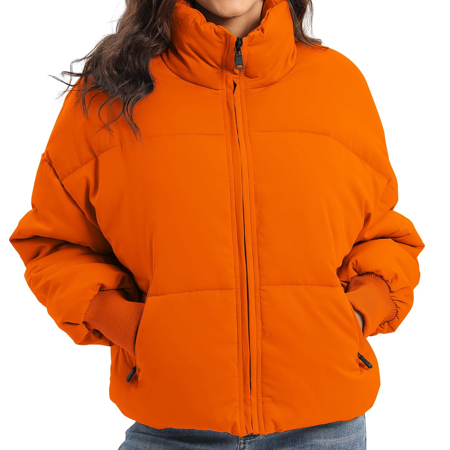 Women’s Winter Baggy Zip Puffer jackets Short Down Jacket Coat