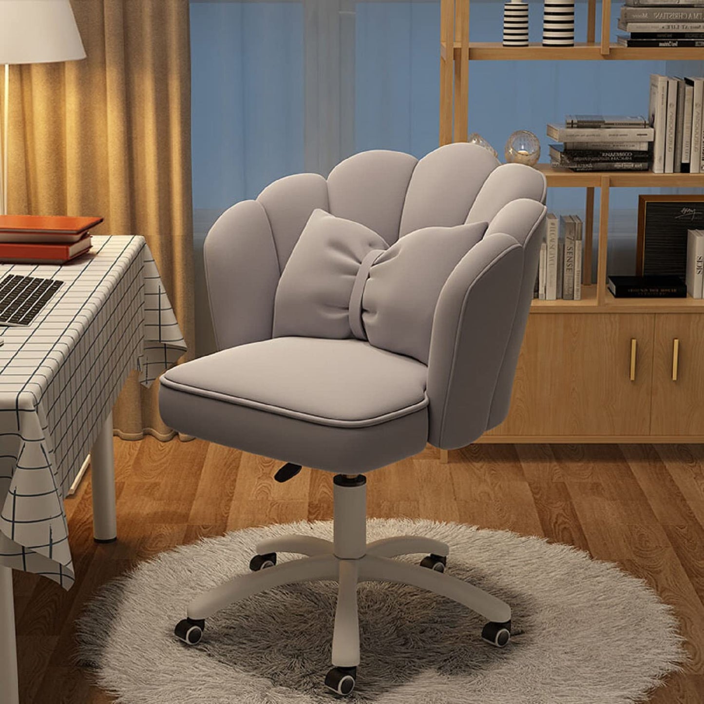 Cute Petal Desk Chair, Modern Fabric Home Butterfly Height Adjustable Chair