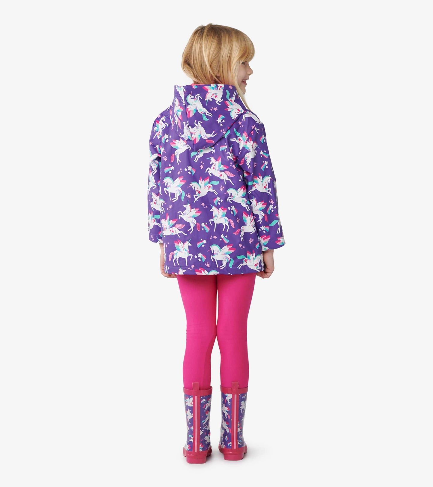 Hatley Girls' Button-up Printed Rain Jacket