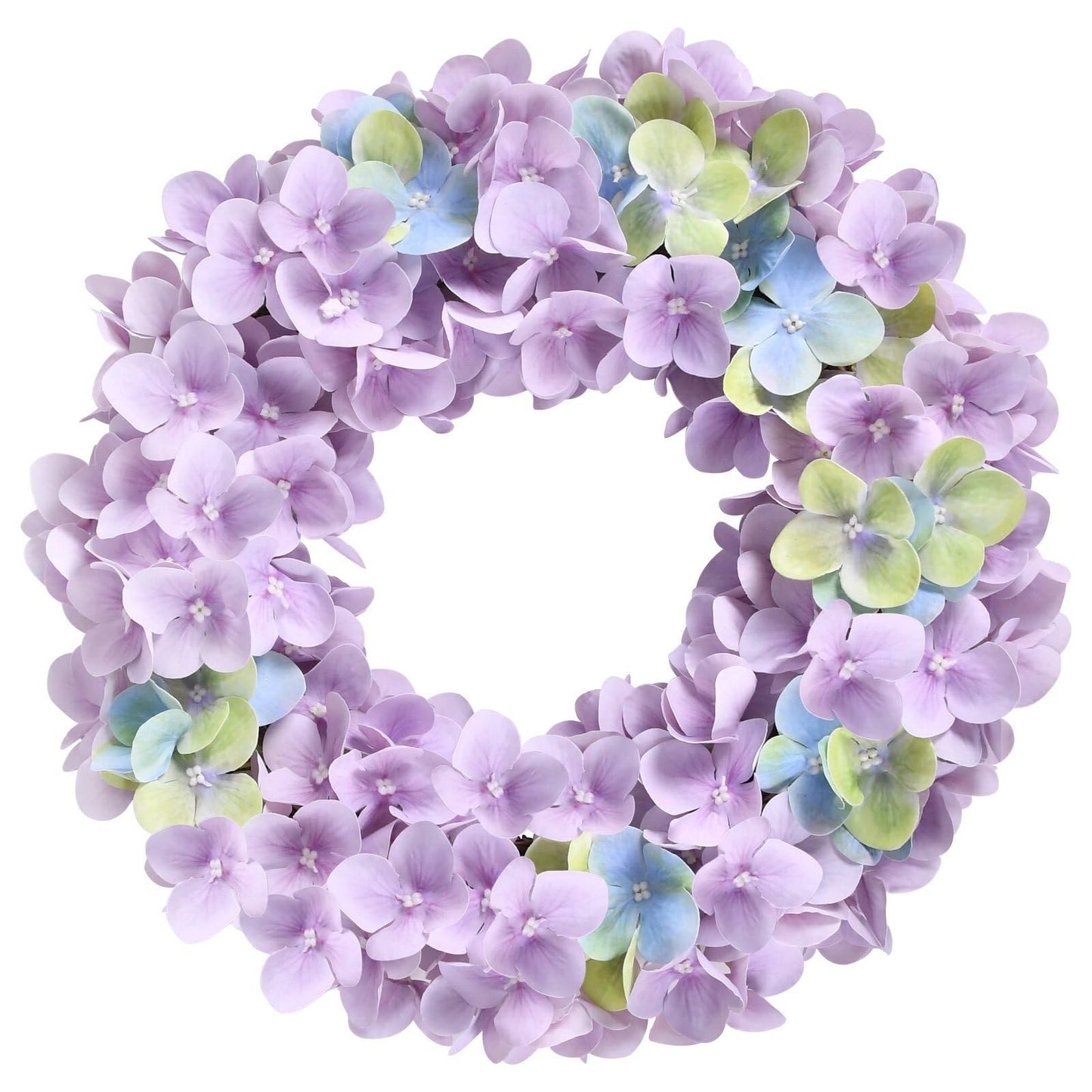 Premium Texture Pink Hydrangea Wreath 16in