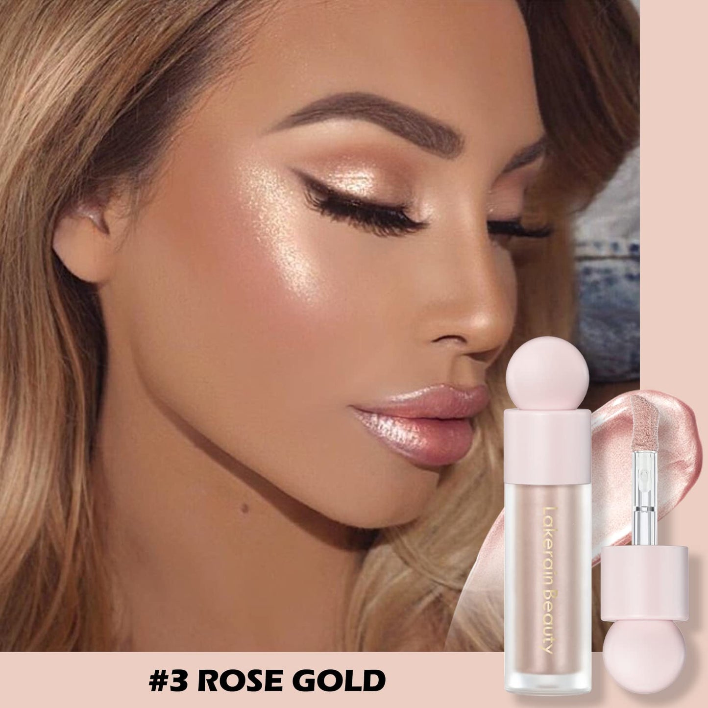 Liquid Highlighter Makeup - Lightweight Blendable Cream Face Body Liquid Illuminator Bronzer