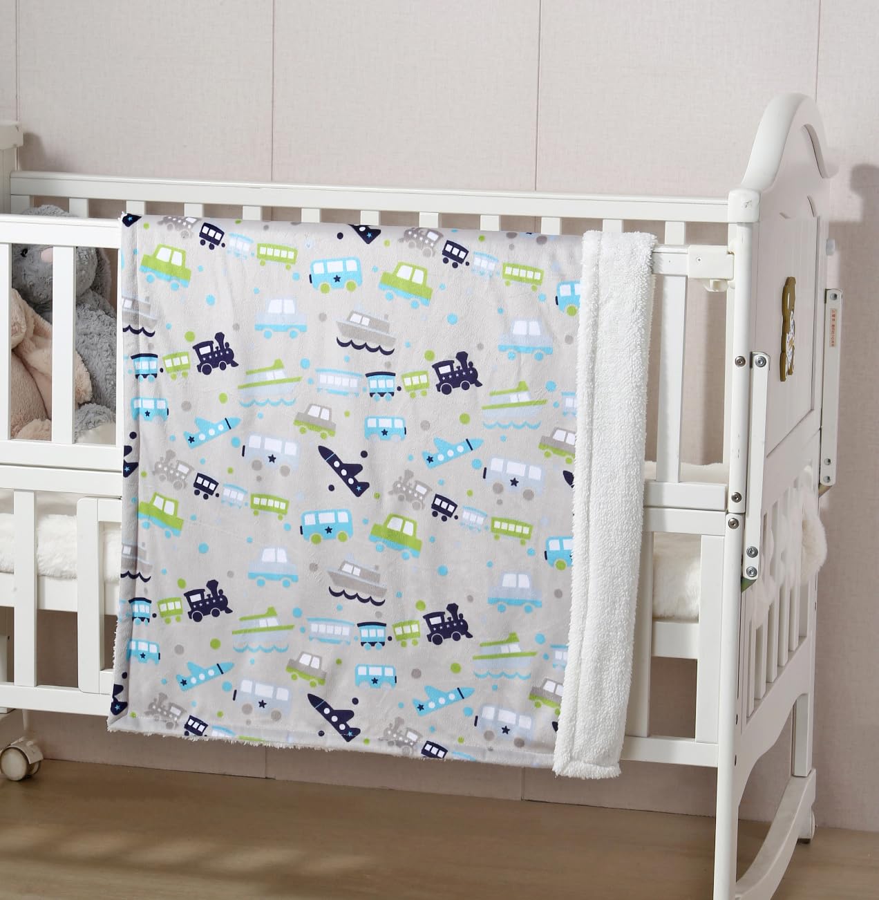 Cute Cozy Fluffy Warm Baby Blanket for Infants Toddlers' Bedding Crib Cot Stroller