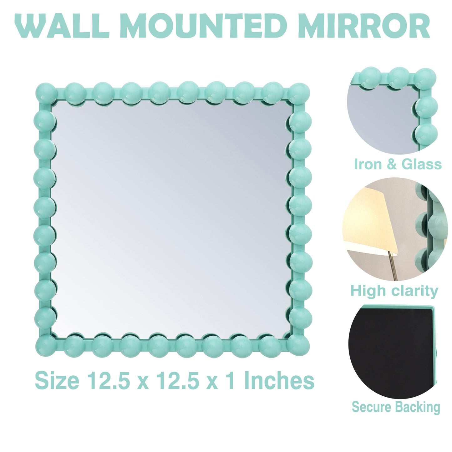 Wall Maunted Mirror, Metal Frame