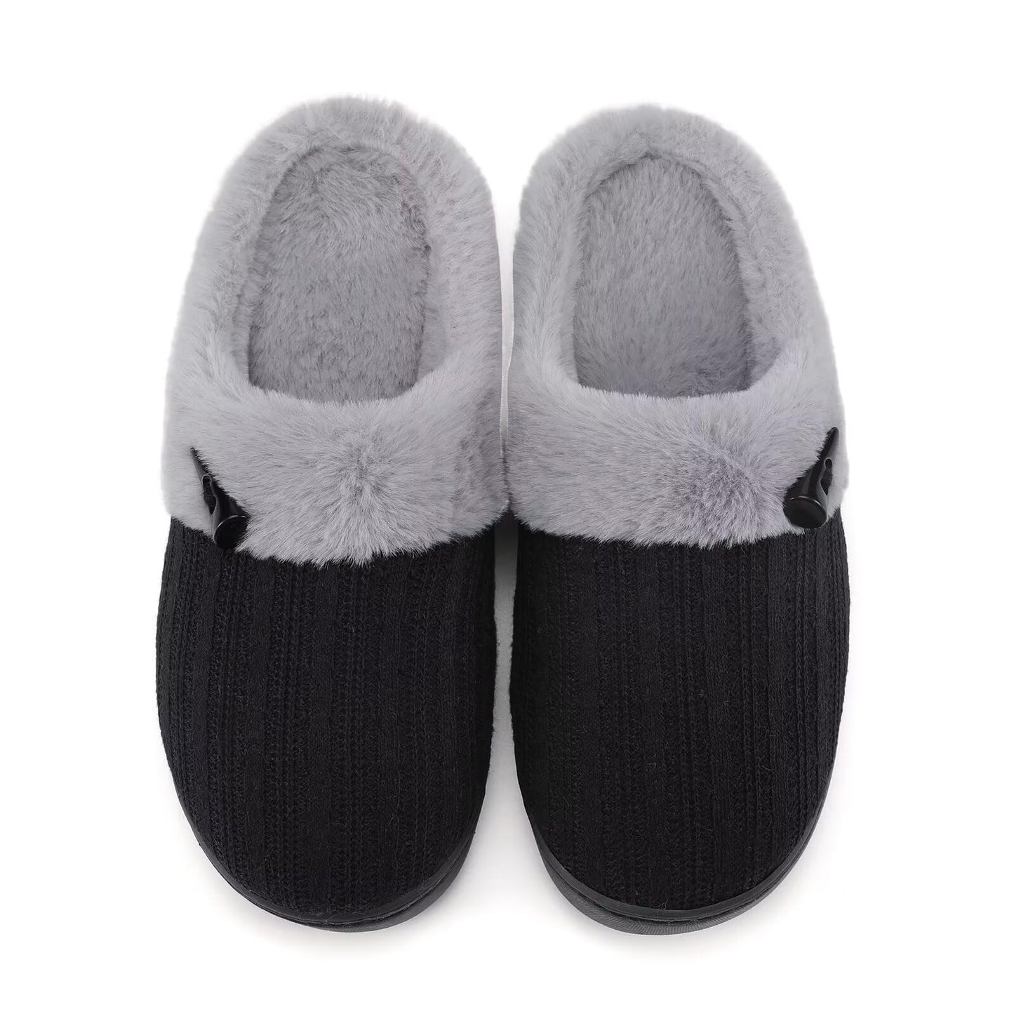 Women's Slip on Fuzzy House Slippers Memory Foam Slippers