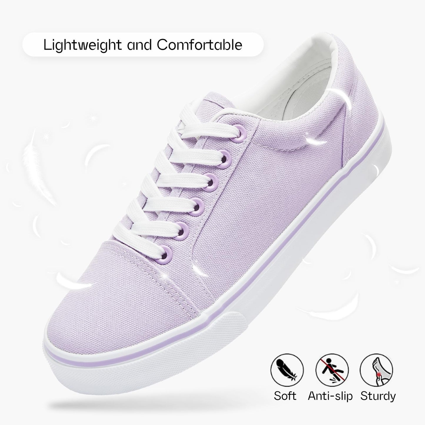 Women Canvas Sneakers -  Casual Shoes Low Top Comfortable Tennis Shoes