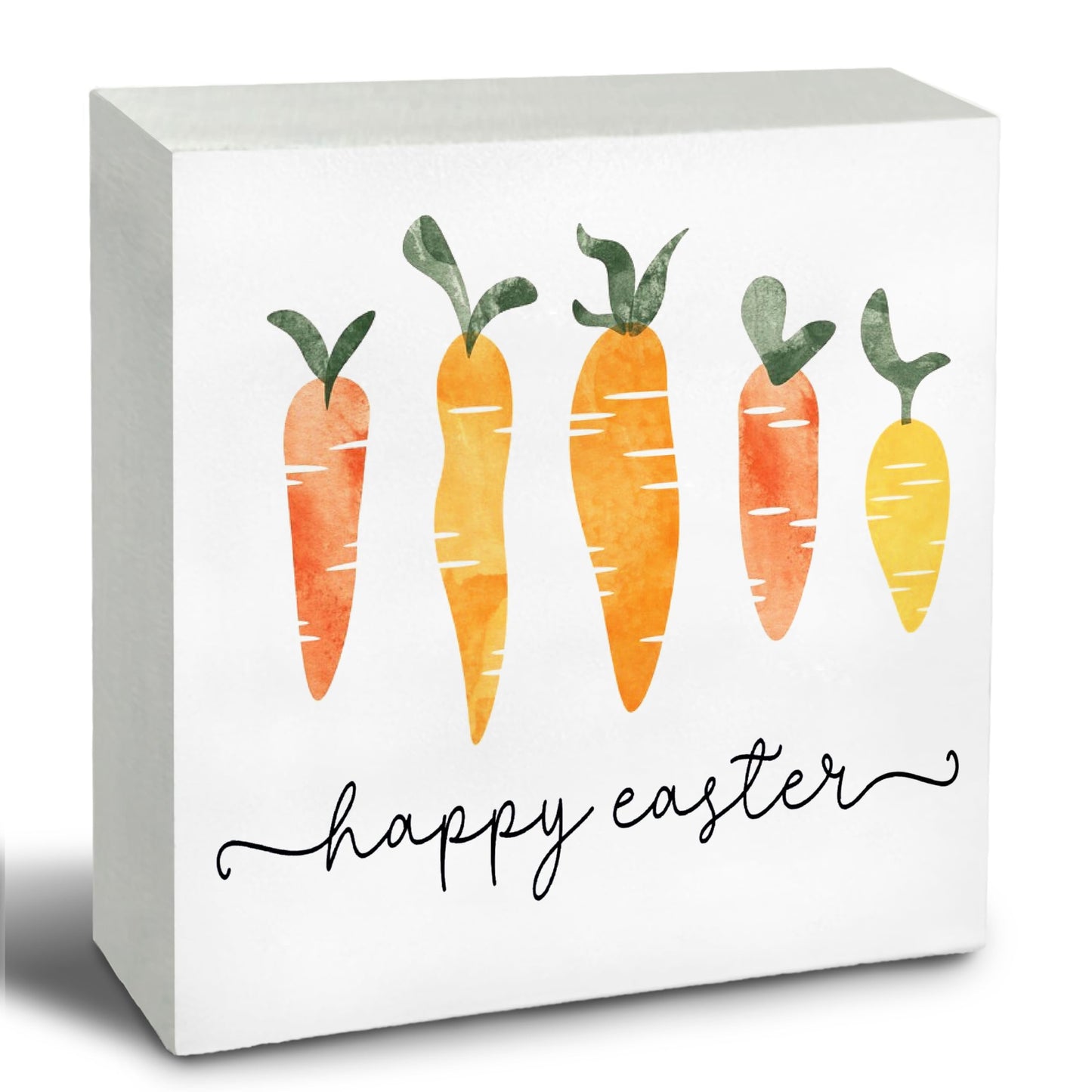 Wooden Box Easter Sign Decor, 5x5 Inch