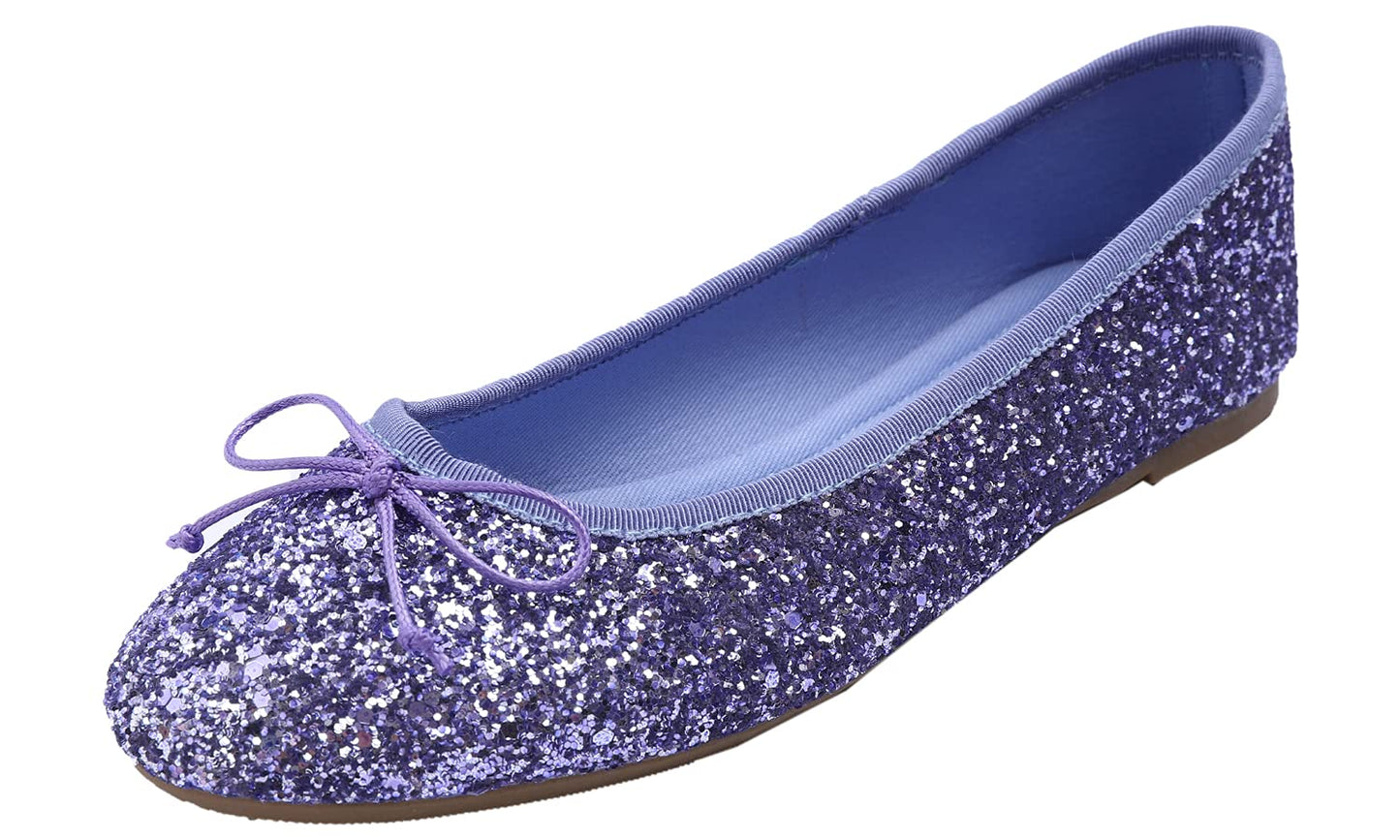 Women's Macaroon Colorful Memory Foam Cushion Insock Patent Ballet Flat