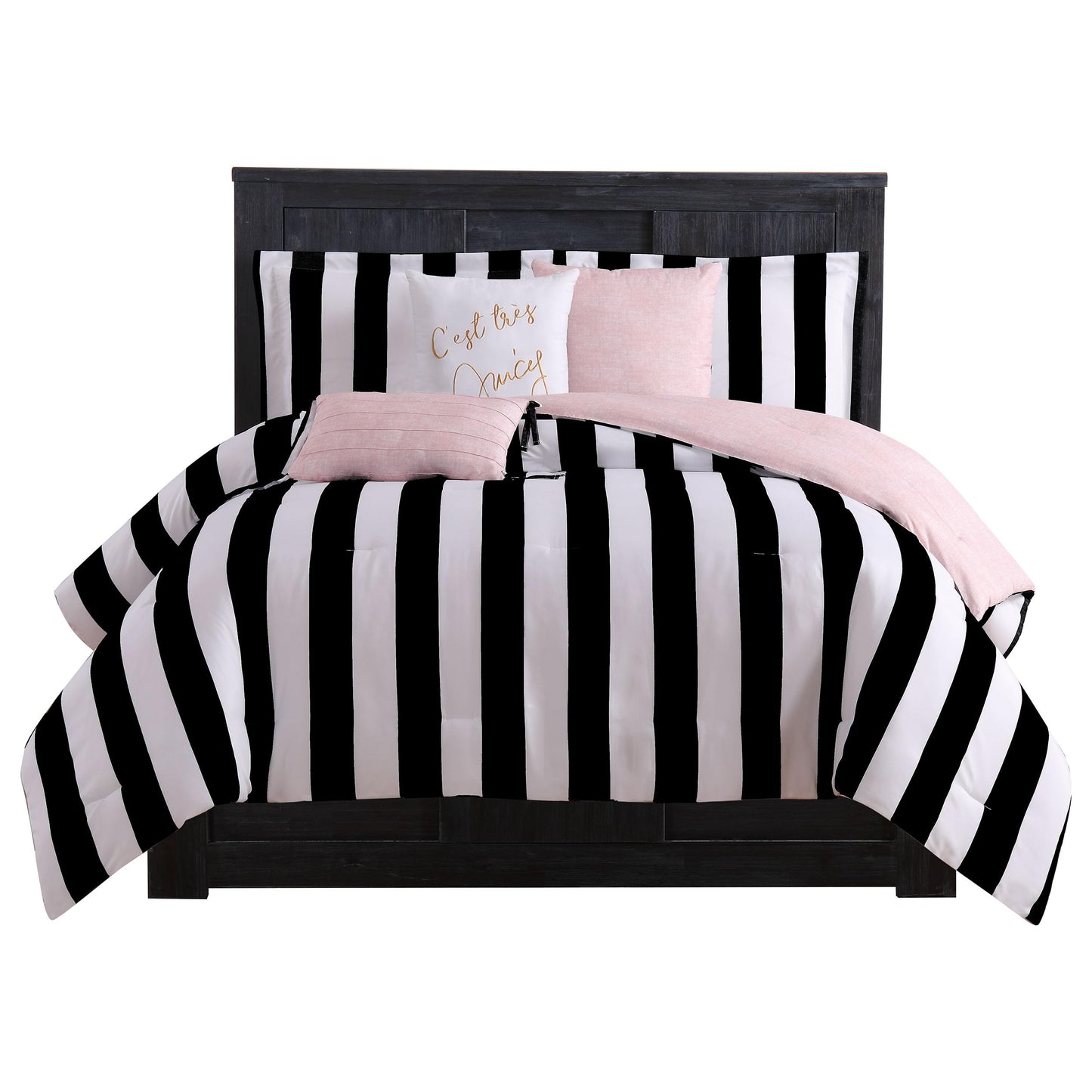 Juicy Couture Cabana Stripe Reversible Bedding Set