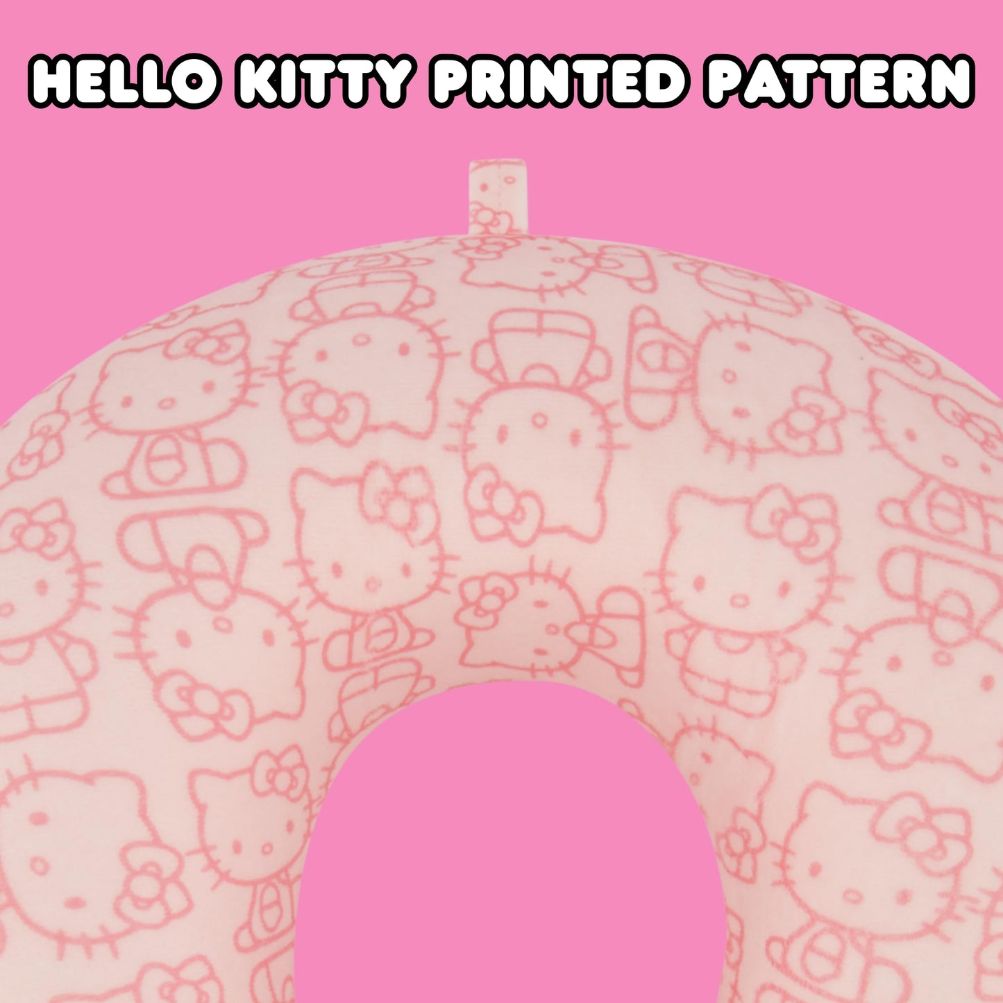 Hello Kitty Neck Pillow Support, Portable Travel Car Pillow for Sleep