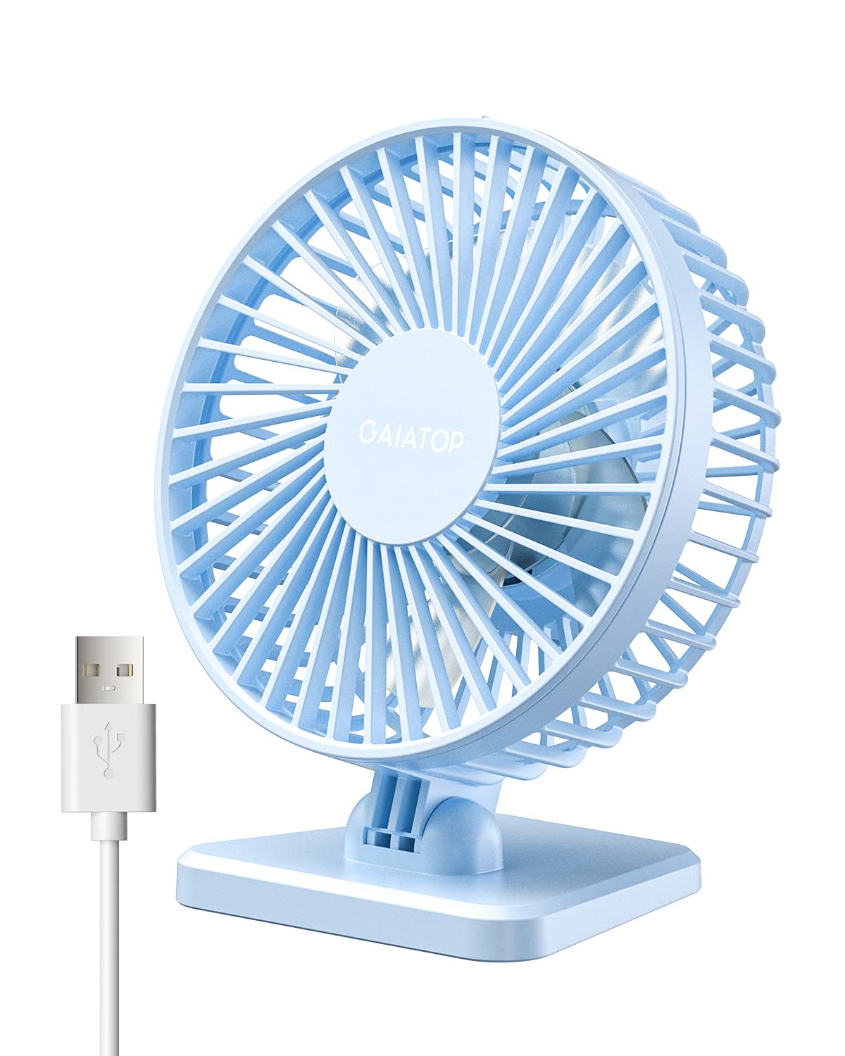 SmallPersonal Portable Quiet 3 Speeds, USB Desk Fan - Adjustment Mini Table Desktop