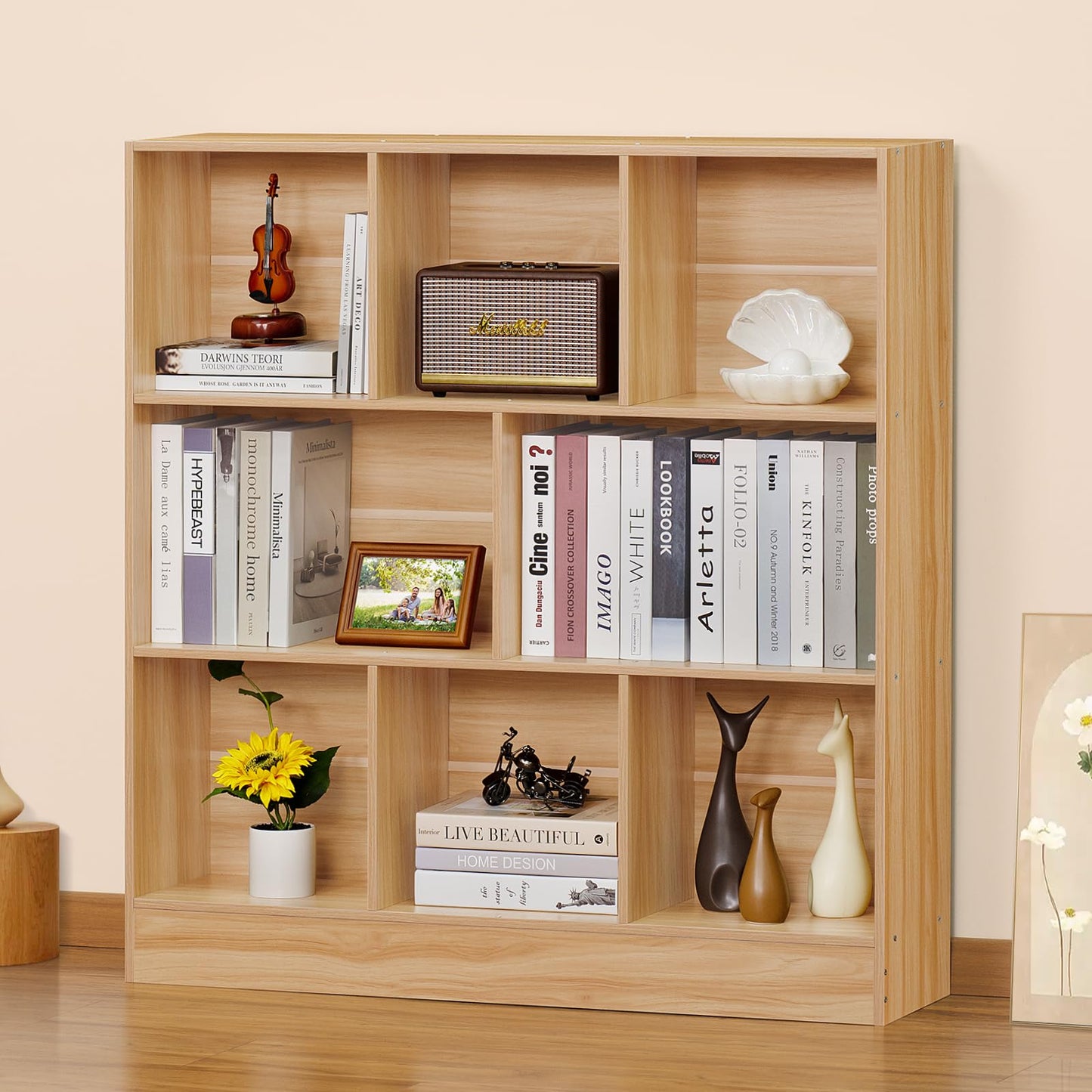 Modern Bookshelf - Large Freestanding Open