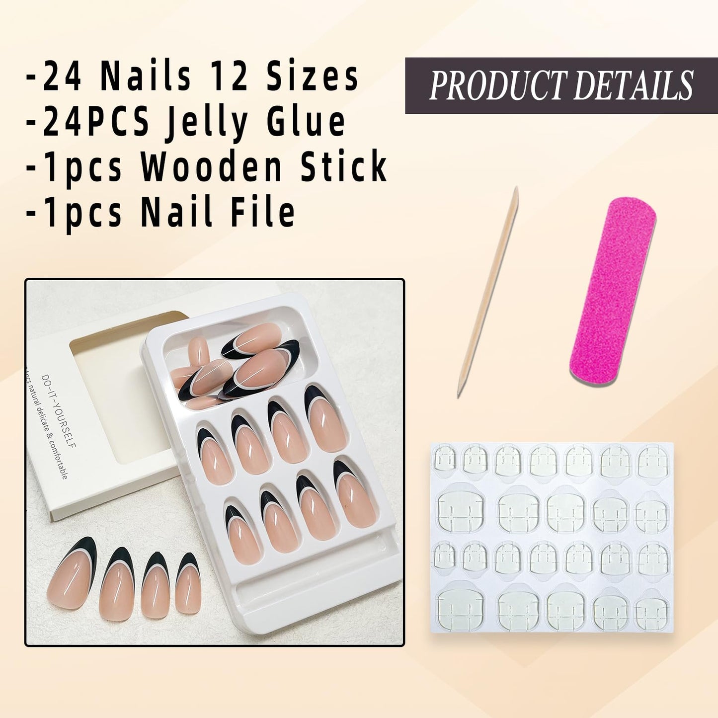 Press on Nails Manicure 24Pcs