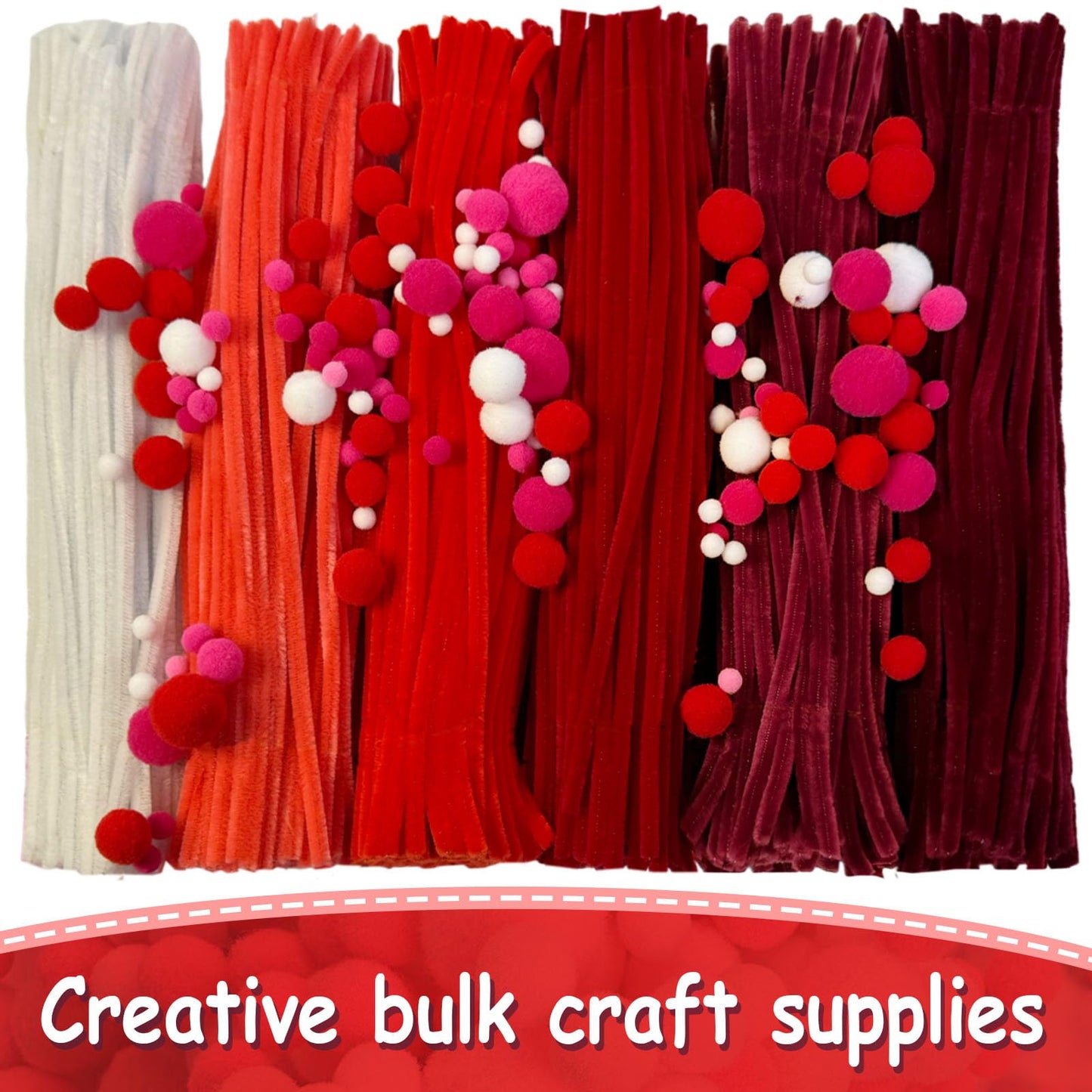 Pipe Cleaners and Pom Poms for DIY Crafts and Decorations, 900+