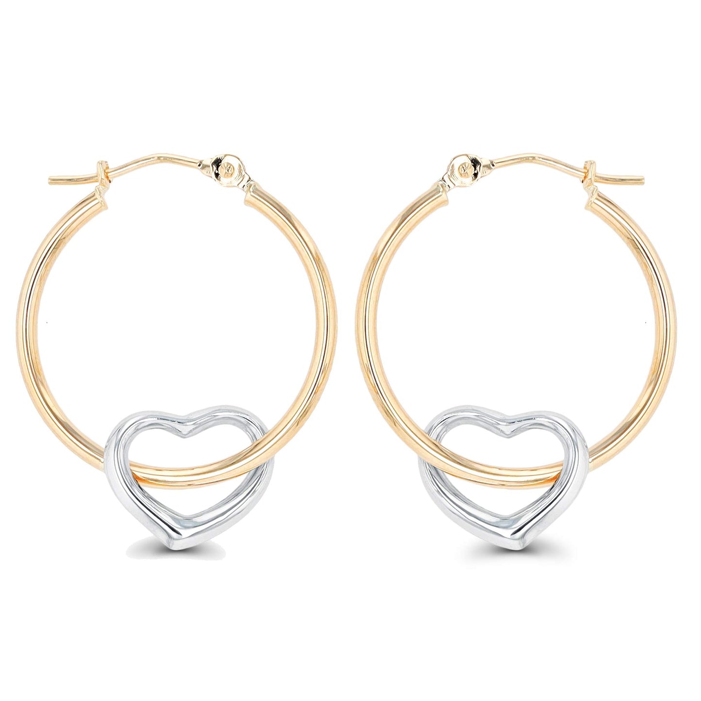 Heart Solid Hypoallergenic Hoop Earrings