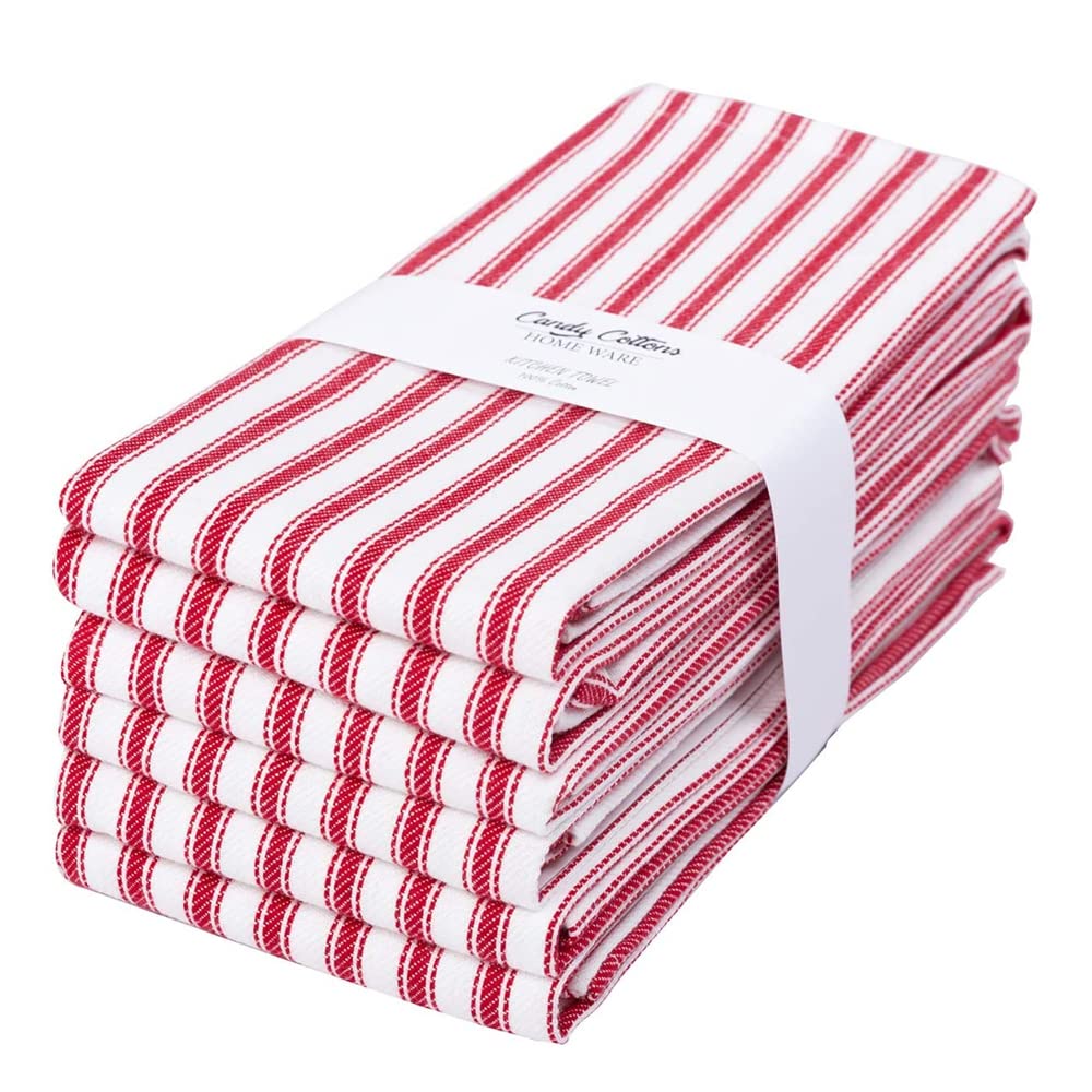 Classic Dish Towels Dishcloths Set Kitchen Rags| Drying Hand Towels Reusable Cotton 18x28 Inch Towel Spring Decorative Set of 6