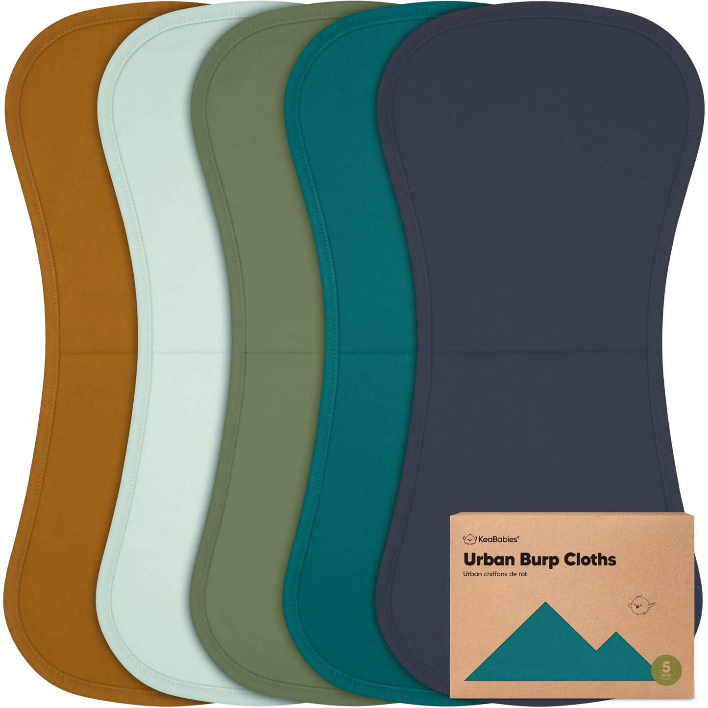 Organic Burp Cloths 5-Pack Super Absorbent Burping Cloth