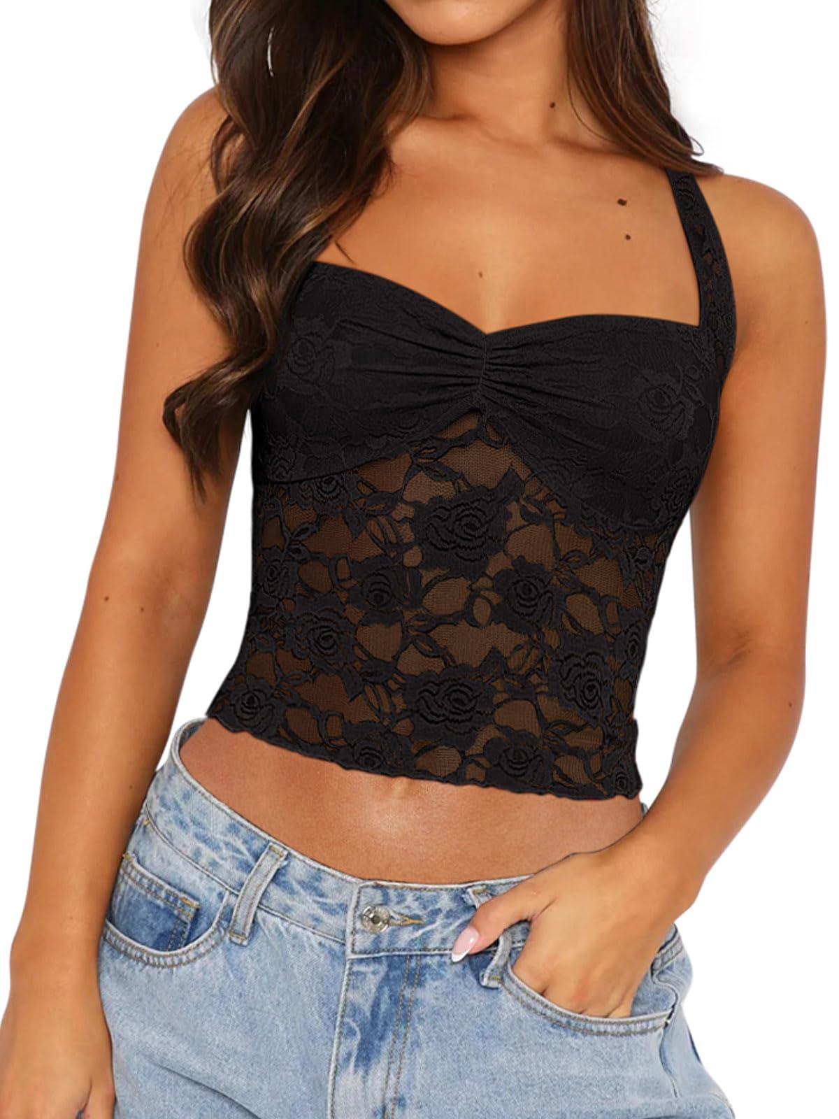 Lace Tops for Women Halter Sexy