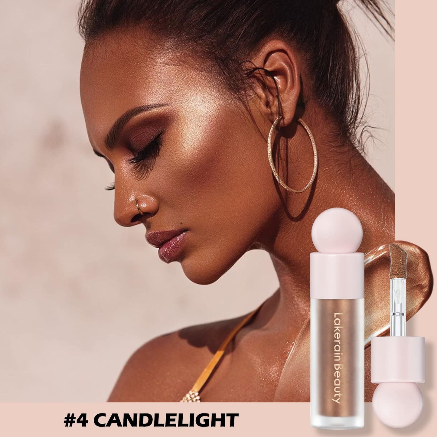 Liquid Highlighter Makeup - Lightweight Blendable Cream Face Body Liquid Illuminator Bronzer