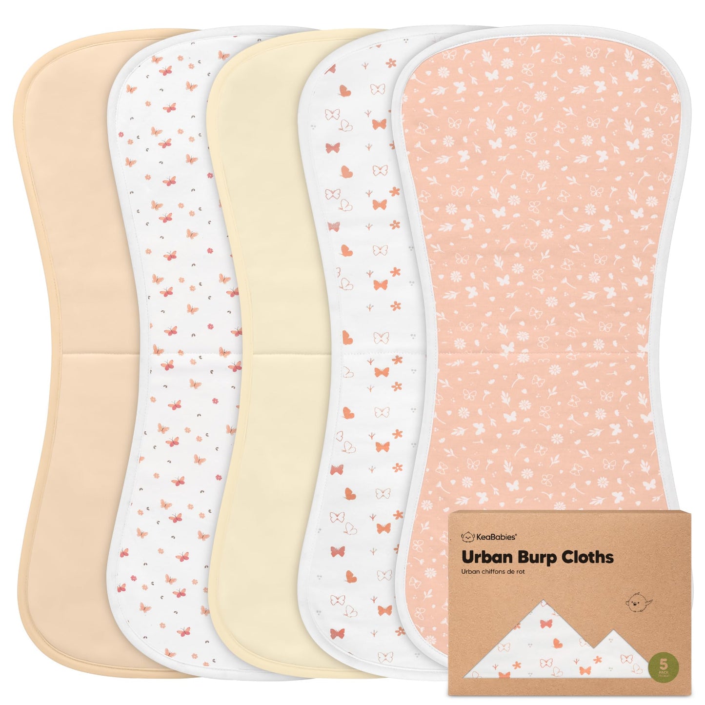 Organic Burp Cloths 5-Pack Super Absorbent Burping Cloth