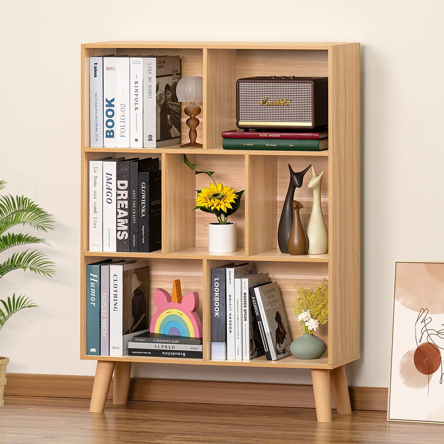 Modern Bookshelf - Large Freestanding Open