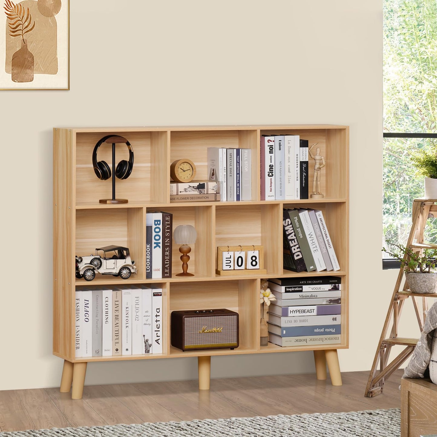 Modern Bookshelf - Large Freestanding Open