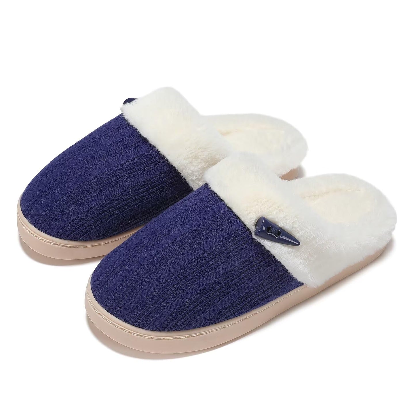 Women's Slip on Fuzzy House Slippers Memory Foam Slippers