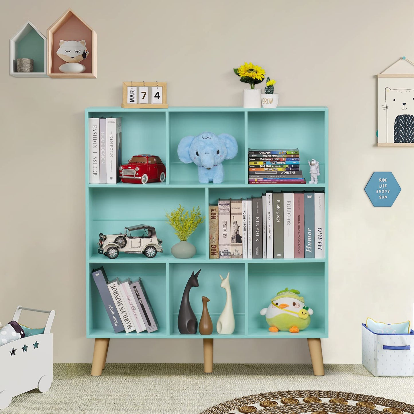 Modern Bookshelf - Large Freestanding Open