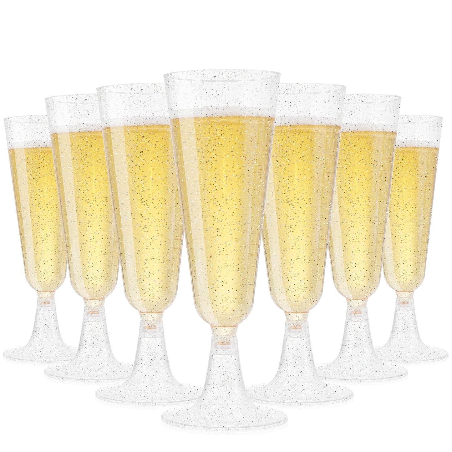 Champagne Flutes Plastic 100 Pack Disposable Mimosa Glasses