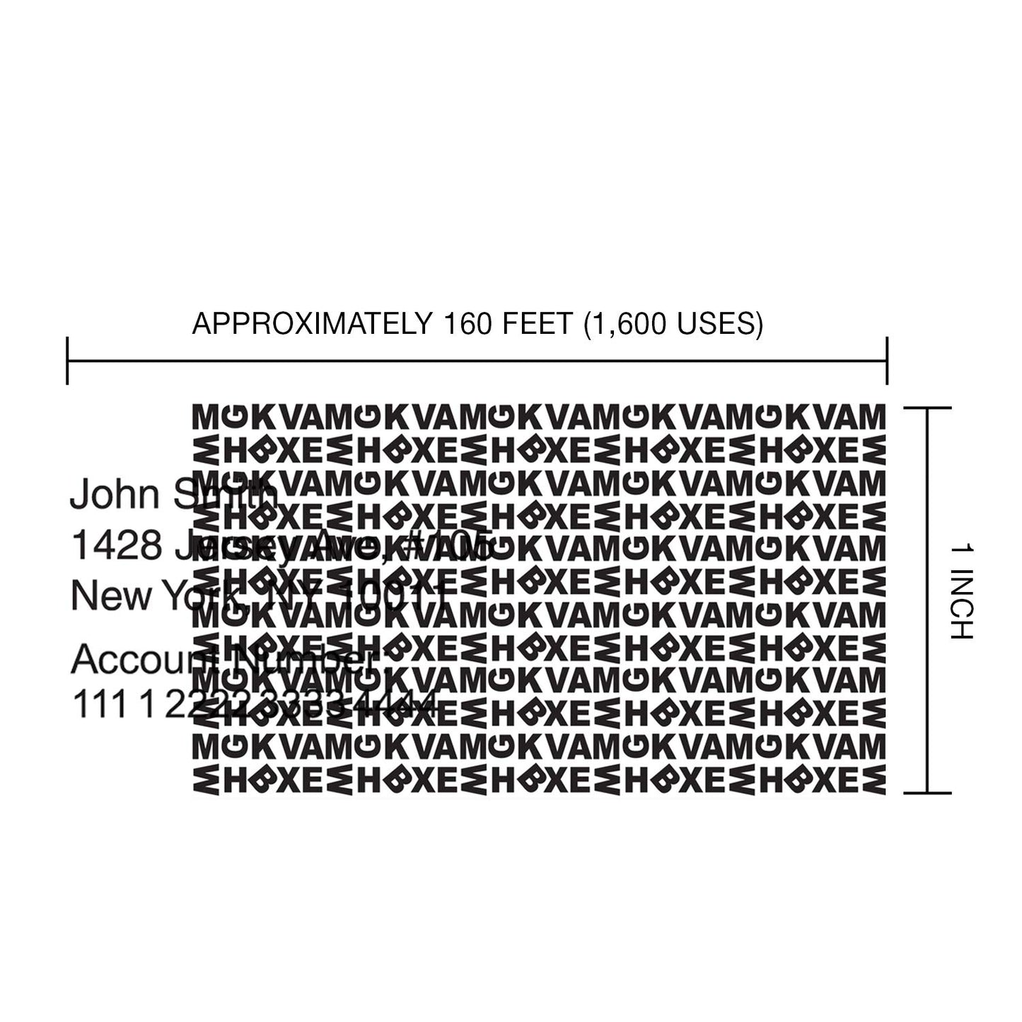 ID Wide Stamp Roller for Identity Protection