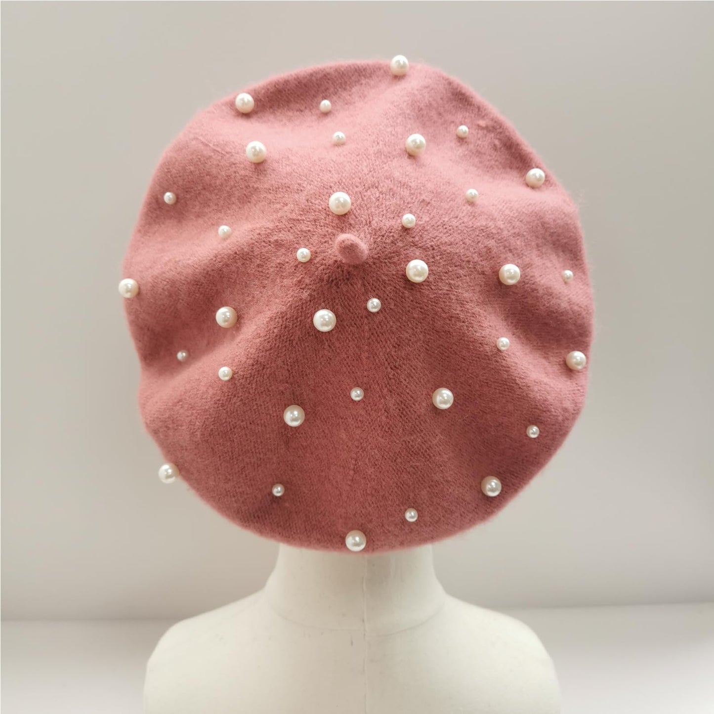 Women Pearl Beret Cap