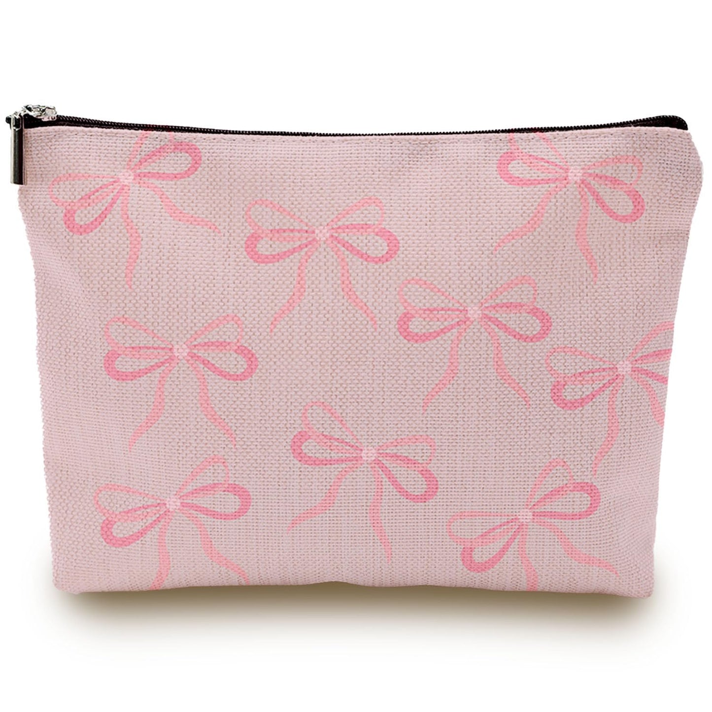 Coquette Pink Bow Makeup Bag