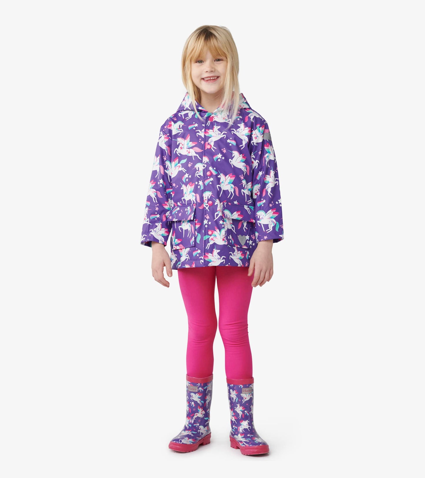 Hatley Girls' Button-up Printed Rain Jacket