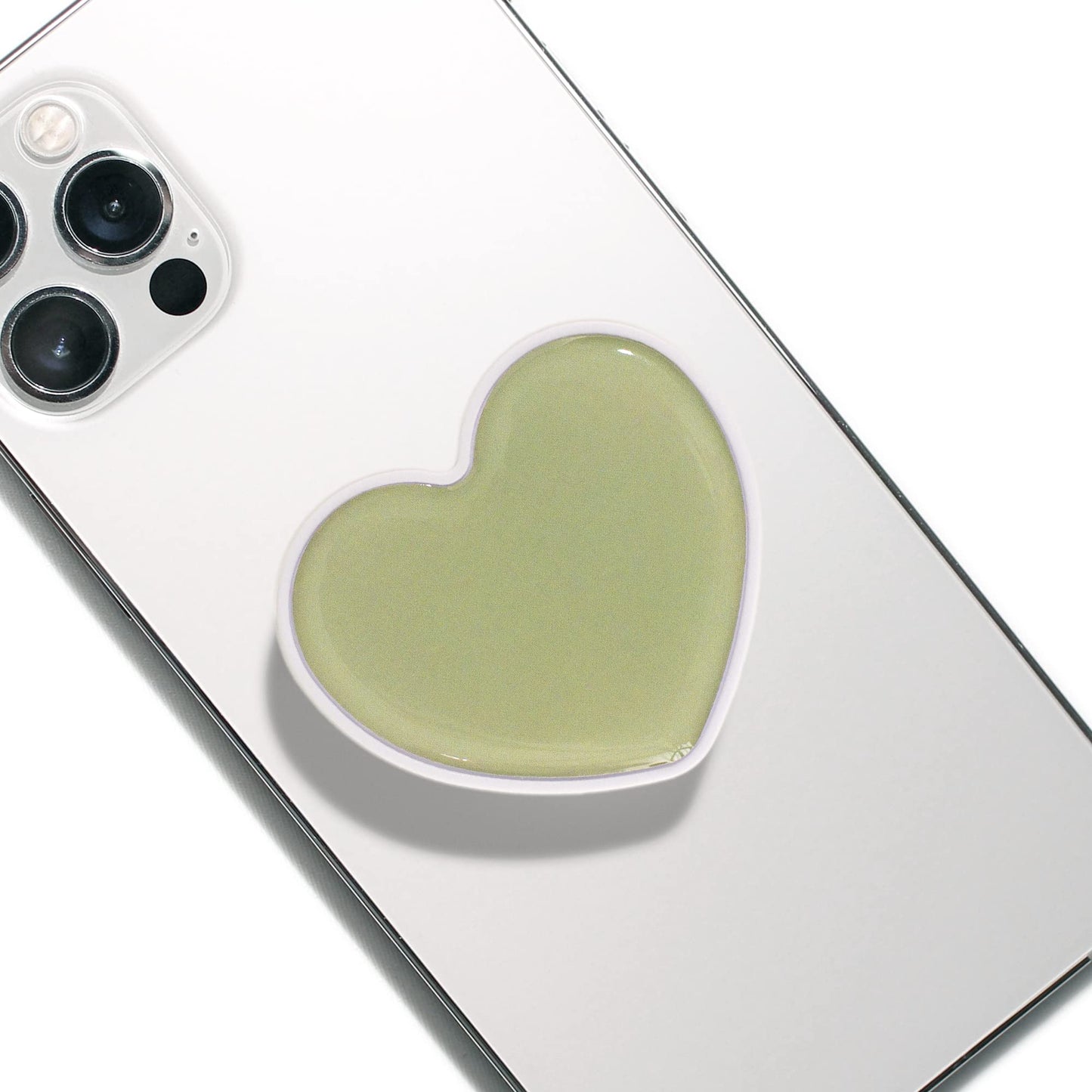 Cute Solid Color Heart Shape Collapsible Mobile Phone Grip Stand Holder for Smartphone Tablet Cell Phone Accessory