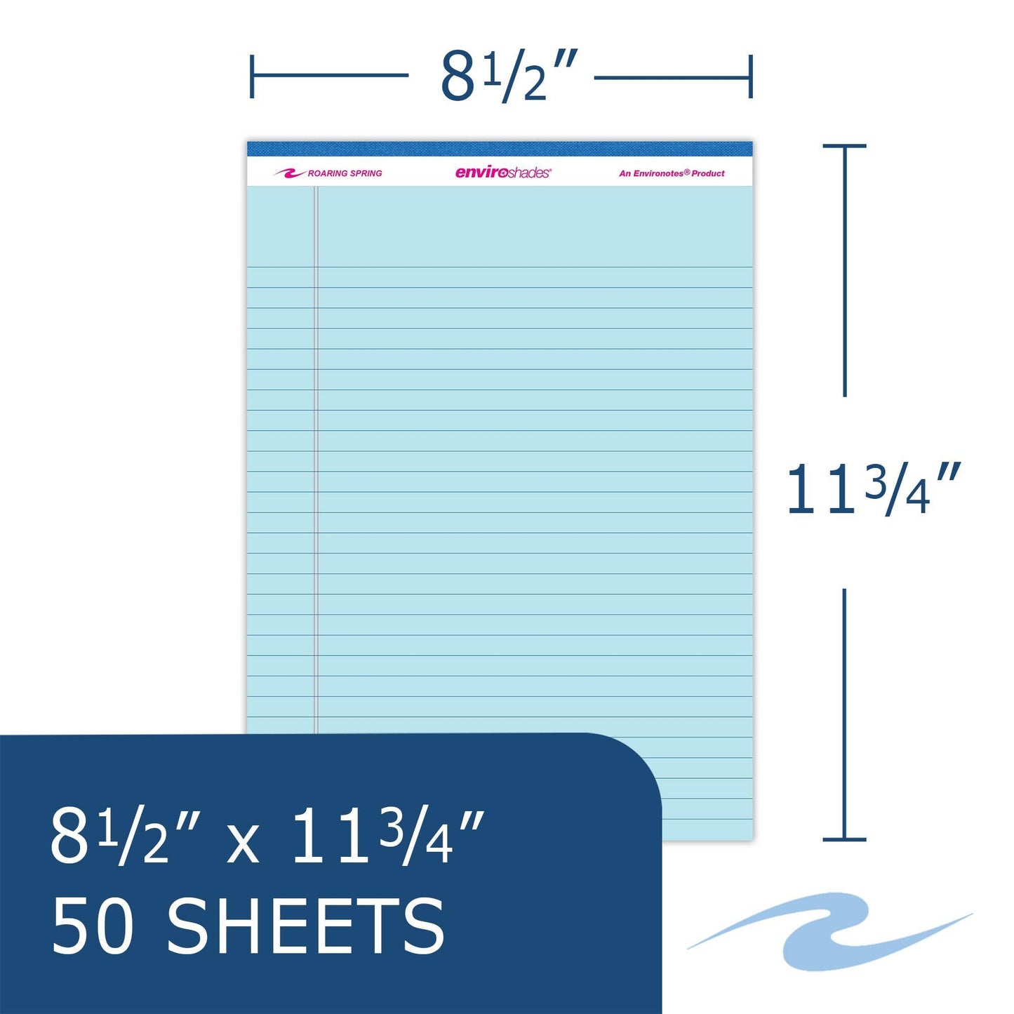 Recycled Legal Pads, 3 Pack, 8.5" x 11.75" 50 Sheets