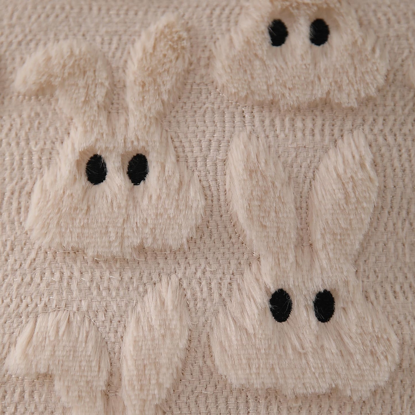 Easter Bunny Pillow Covers | Set of 2 Easter Soft Plush Faux Fur Jacquard Throw Pillows