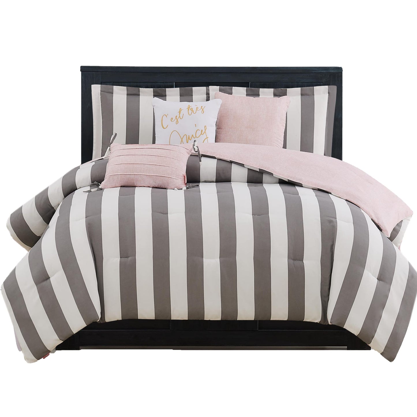 Juicy Couture Cabana Stripe Reversible Bedding Set