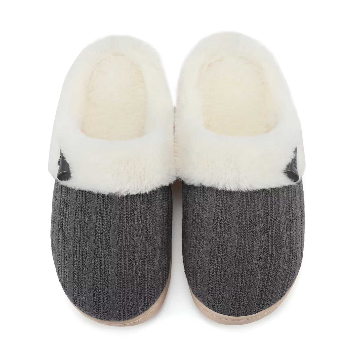 Women's Slip on Fuzzy House Slippers Memory Foam Slippers