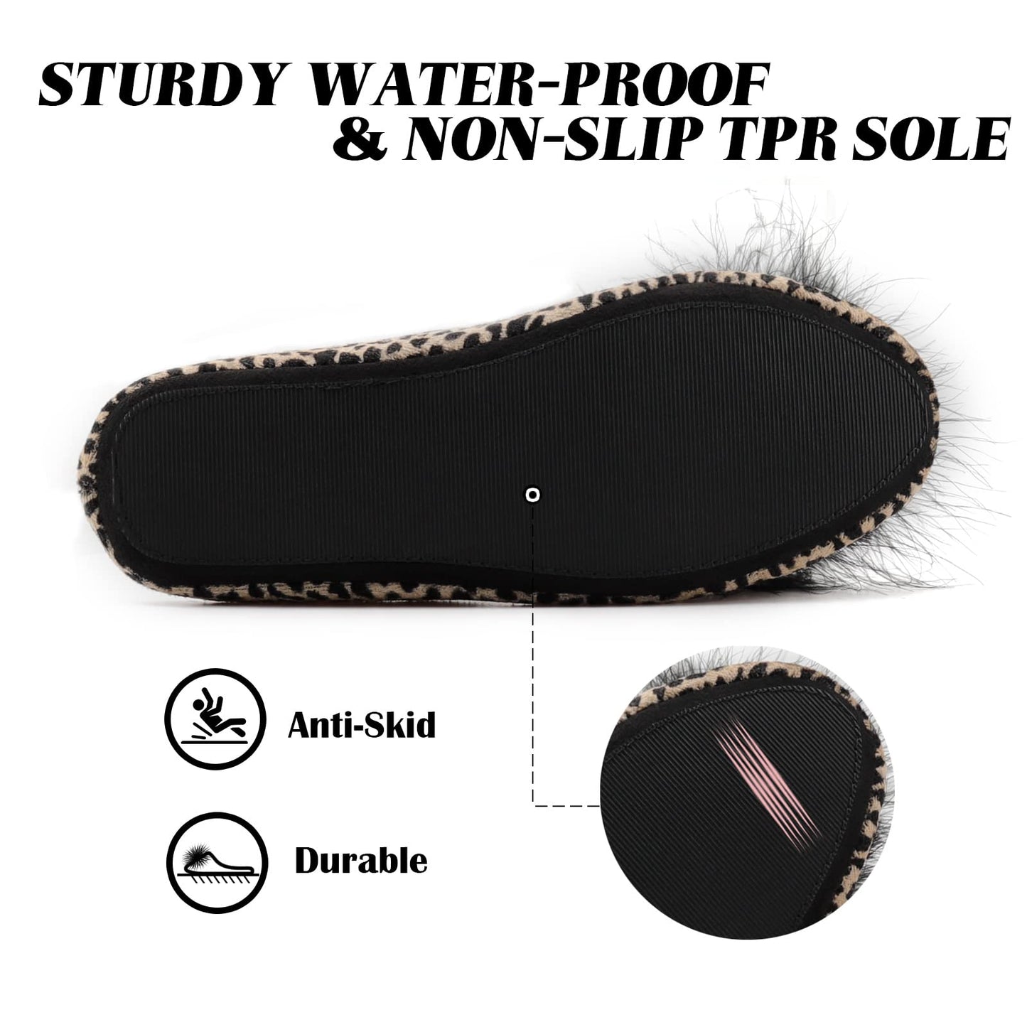 Women's Cozy Velvet Memory Foam House Slipper, Non-slip Sole