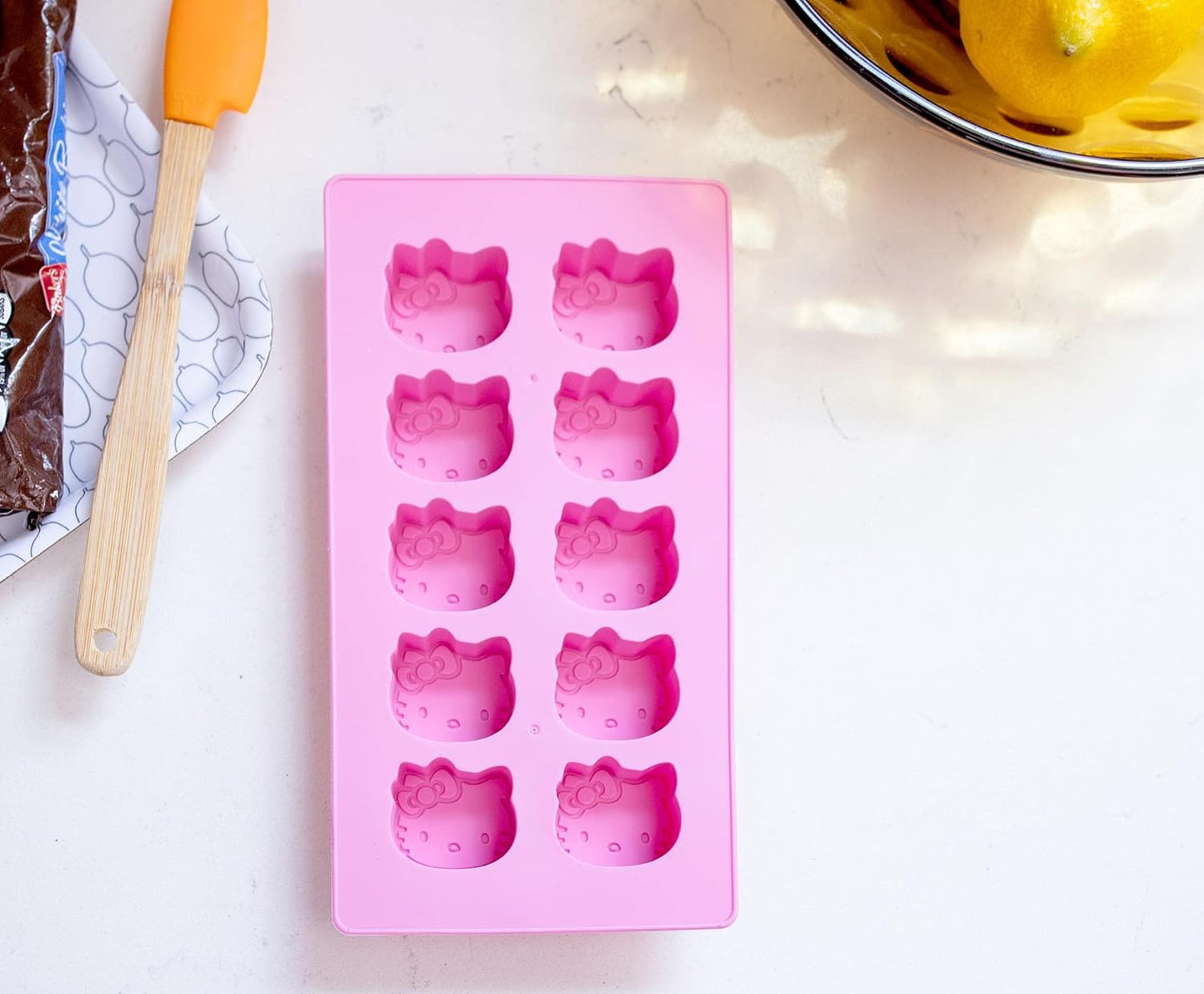 Hello Kitty Flexible Silicone Mold Ice Cube Tray In Character Shapes | Reusable Ice Mold For Freezer