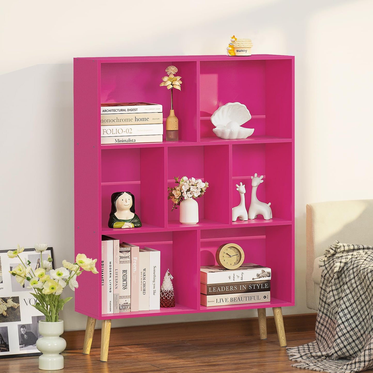 Modern Bookshelf - Large Freestanding Open